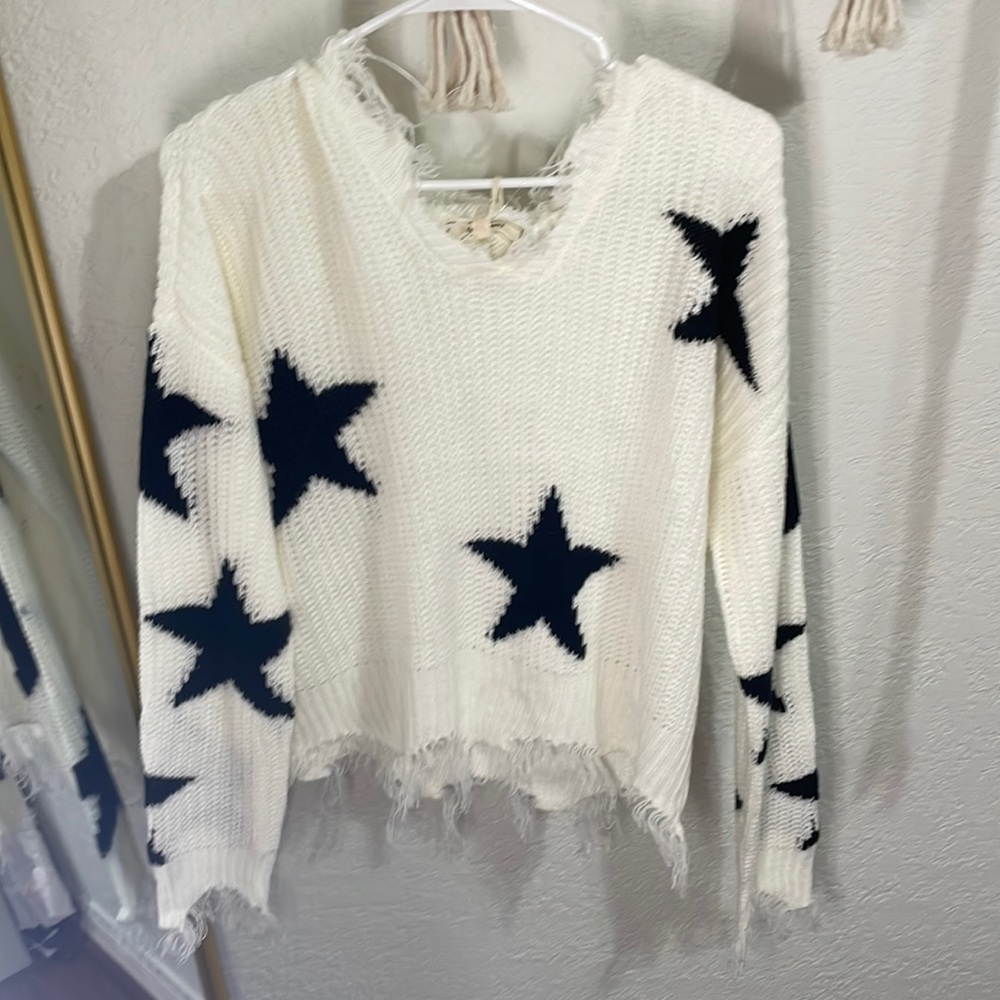 kitted v neck sweater